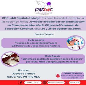 Jornadas Académicas de Capacitación – CMCLabC Capítulo Hidalgo